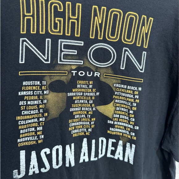 Jason Aldean High Noon Neon Tour Official Concert T-Shirt - Picture 3 of 4